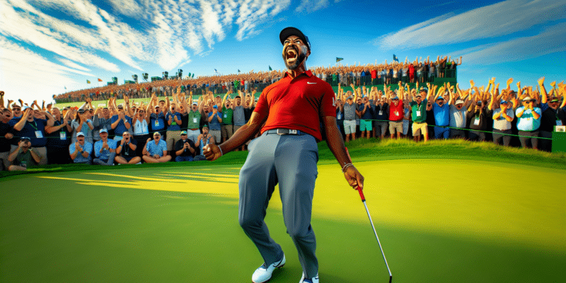revivez le moment mémorable du pga tour où tiger woods a réalisé un putt extraordinaire, mettant à l'honneur son talent légendaire, tout comme sutton. une célébration du golf et des prouesses sportives à ne pas manquer !