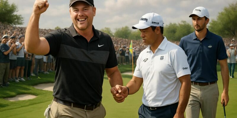 chris gotterup remporte une victoire impressionnante en play-offs contre hideki matsuyama au phoenix open, tandis qu'adrien saddier termine à la 60e place.