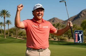 gotterup remporte le tournoi pga tour à phoenix en play-offs face à matsuyama, démontrant une forme éclatante au golf.