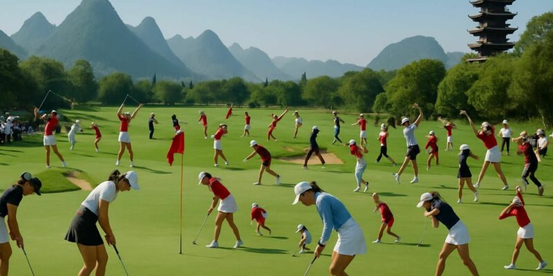 découvrez le grand retour du dpw tour en chine avec un record historique de 22 joueuses sur les greens cette semaine, pour un tournoi riche en émotions et en compétition.