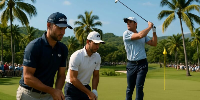 suivez le premier jour du pga tour puerto rico avec mathieu pavon et adrien saddier, tous deux à neuf coups derrière le leader chandler blanchet. résultats et analyses en direct.