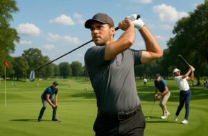 au texas children's, waring mène après le 1er tour du tournoi de golf, tandis que pavon et saddier se distinguent en embuscade, promettant une compétition serrée.