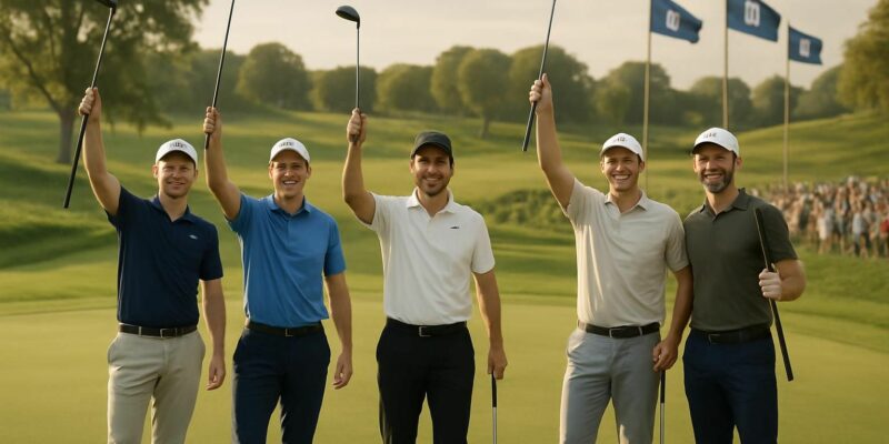 découvrez le résumé de la première journée du players championship sur le pga tour, où un quintuor de joueurs partage la tête du classement.