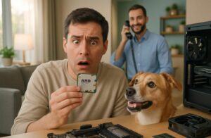 découvrez l'histoire insolite d'un chien endommageant un processeur amd neuf et la réponse inattendue du service client qui suit cet incident surprenant.