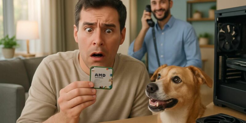 découvrez l'histoire insolite d'un chien endommageant un processeur amd neuf et la réponse inattendue du service client qui suit cet incident surprenant.