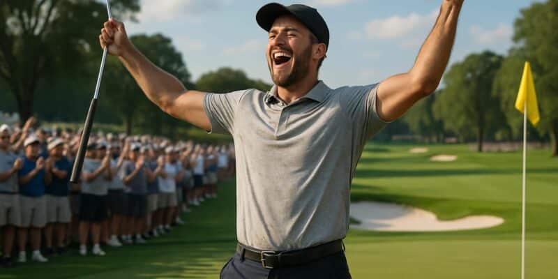après une journée d'efforts intenses, jj spaun décroche sa troisième victoire sur le pga tour, confirmant son talent et sa détermination sur les greens.