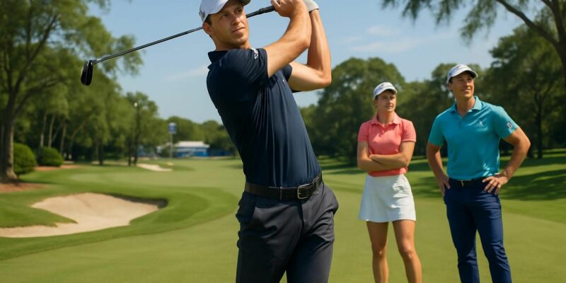suivez l'ouverture réussie de ludvig aberg au rbc heritage sur le pga tour, avec english et hovland juste derrière à un coup, pour une compétition de golf passionnante.