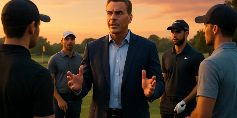 scott o’neil, dirigeant du liv golf, encourage ses joueurs en soulignant leur rôle de pionniers dans l'évolution du golf professionnel.