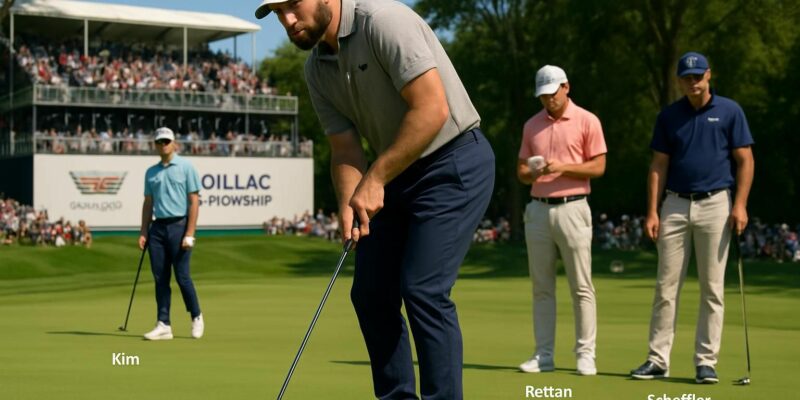 cameron young continue de dominer le cadillac championship en prenant une avance notable sur kim, reitan et scheffler, promettant une compétition intense.