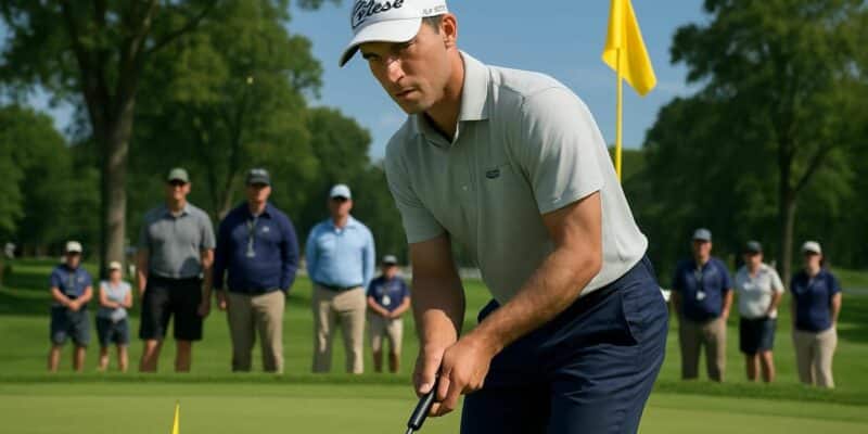 suivez le 3e tour des championnats pga avec l'américain smalley en tête. le suspense reste entier pour la victoire finale, ne manquez rien de cette compétition intense.