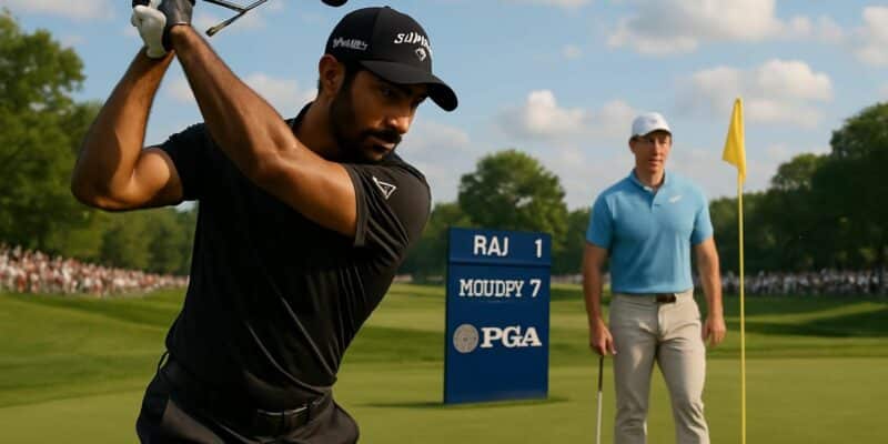 suivez le championnat pga où aaron rai prend une avance de trois coups en tête, tandis que rory mcilroy se classe à la 7e place. découvrez les moments forts et les performances des meilleurs golfeurs.