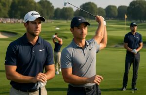 suivez le pga championship avec smalley et mcnealy en tête, le retour remarquable de mcilroy et la stagnation de saddier dans cette compétition de golf intense.