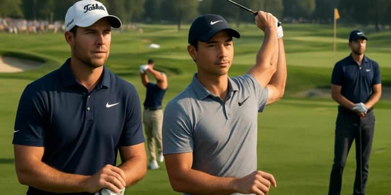 suivez le pga championship avec smalley et mcnealy en tête, le retour remarquable de mcilroy et la stagnation de saddier dans cette compétition de golf intense.