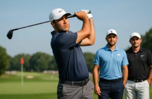 scottie scheffler mène la première journée avec xander schauffele et patrick reed bien positionnés dans le top 10, promettant une compétition intense.