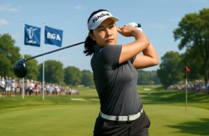 suivez yoon i-na, la joueuse sud-coréenne, qui s'empare de la tête du pga championship à mi-parcours, dans ce tournoi prestigieux de golf lpga/pga.