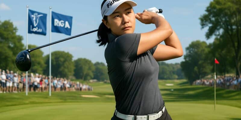 suivez yoon i-na, la joueuse sud-coréenne, qui s'empare de la tête du pga championship à mi-parcours, dans ce tournoi prestigieux de golf lpga/pga.