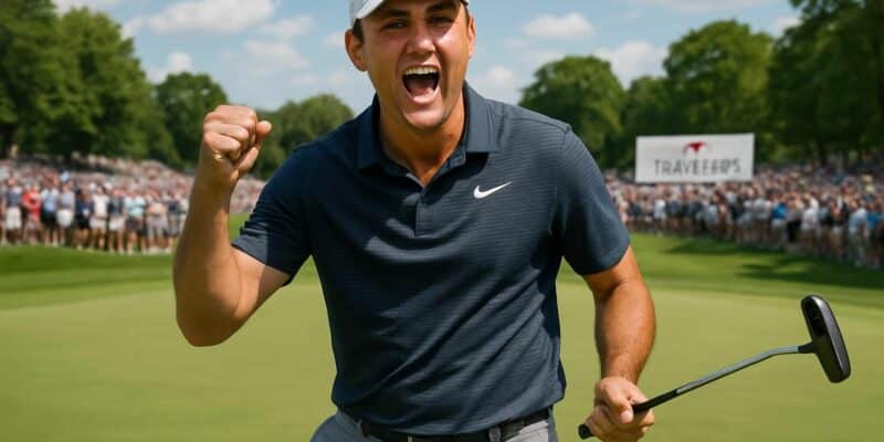 découvrez la performance exceptionnelle de scottie scheffler au travelers championship, avec un score impressionnant de 60, lui donnant une avance spectaculaire au classement du pga tour.