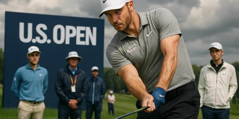 suivez le premier tour du u.s. open de golf où wyndham clark prend la tête en solo après une interruption, tandis qu'adrien saddier se positionne à la 49e place.