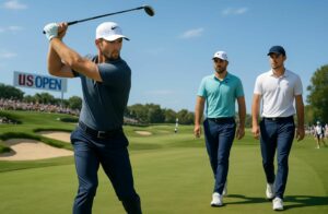 suivez le us open de golf avec wyndham clark en tête après la mi-parcours, gardant une avance de 4 coups. découvrez aussi la performance des français adrien saddier et ugo coussaud toujours en lice.