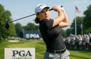 suivez la performance de manon de roey au lpga tour alors qu'elle atteint la 25e place du pga championship, démontrant son talent et sa détermination sur le parcours.