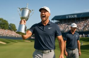 pga tour : wyndham clark remporte son deuxième us open avec brio, tandis qu'adrien dumont de chassart finit à la 53e place lors de cette compétition prestigieuse.