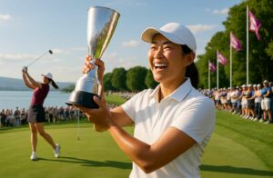 revivez le championnat amundi evian avec la victoire historique de ryu et la performance remarquable de delacour, classée dans le top 20.
