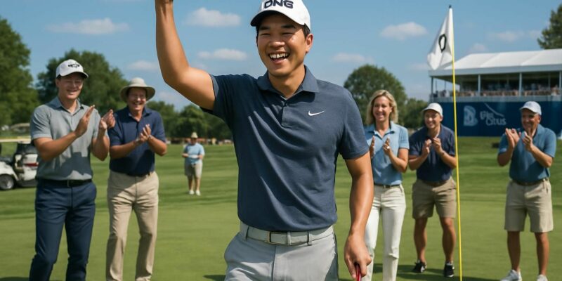 découvrez comment michael kim entre dans l'histoire du golf en réalisant un score exceptionnel de 59 sur le pga tour, rejoignant ainsi l'élite mondiale du sport.