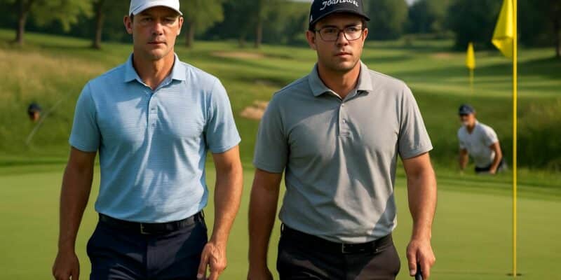 suivez le golf pga tour - john deere classic où lucas glover et zac blair dominent à -8, tandis que matthieu pavon fait face à des défis sur le parcours.
