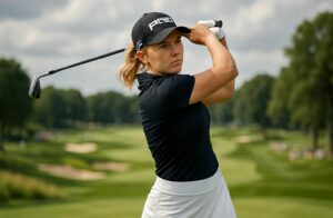 manon de roey réalise une belle progression jusqu'à la 25e place lors du championnat pga sur le circuit lpga, démontrant son talent et sa détermination.