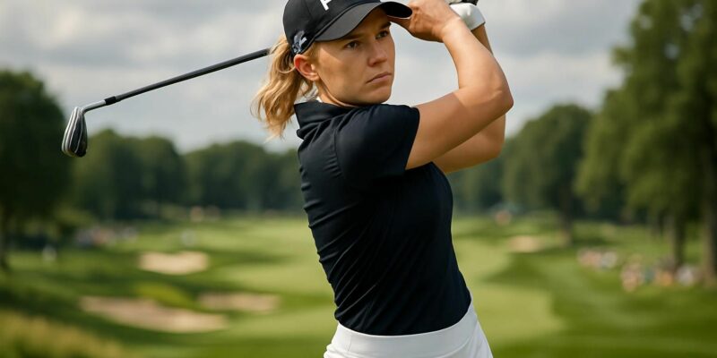 manon de roey réalise une belle progression jusqu'à la 25e place lors du championnat pga sur le circuit lpga, démontrant son talent et sa détermination.