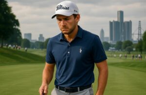 suivez le début compliqué d'adrien dumont de chassart lors du premier tour du pga tour à détroit, entre espoirs et défis sur le parcours.