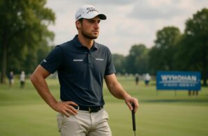 suivez adrien dumont de chassart qui commence le wyndham championship en caroline du nord à la 73e place après le premier tour du pga tour, prêt à remonter au classement.