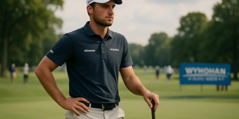 suivez adrien dumont de chassart qui commence le wyndham championship en caroline du nord à la 73e place après le premier tour du pga tour, prêt à remonter au classement.