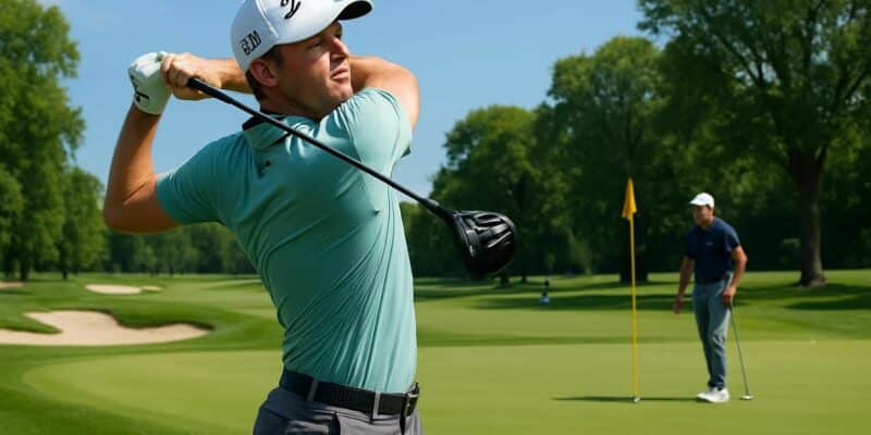 suivez le 3e tour du rocket mortgage classic pga où davis riley prend une avance spectaculaire avec un score exceptionnel de 63, tandis qu'adrien saddier se démarque également sur le parcours.